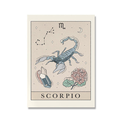 Zodiac Canvas Painting Poster Constellation Pure Ember