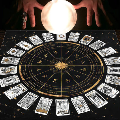 Tarot Tablecloth Cloth Cushion Tarot Moon Sun Lucky Tree Flannel Tablecloth Pure Ember