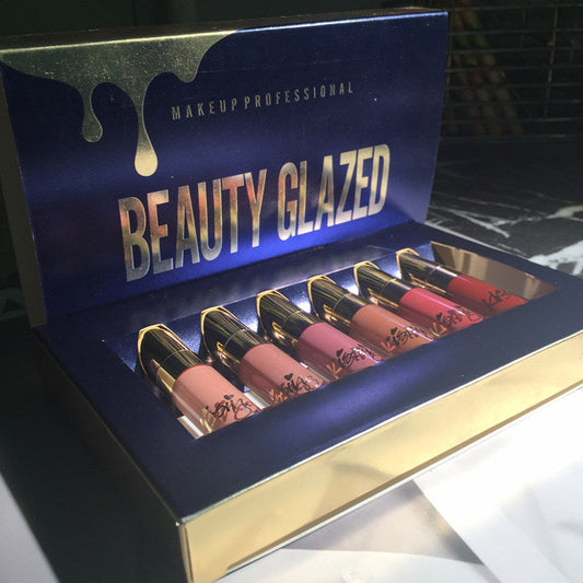 6Pcs/set Liquid Matte Lipstick Easy To Wear Long-lasting Lipstick Pure Ember