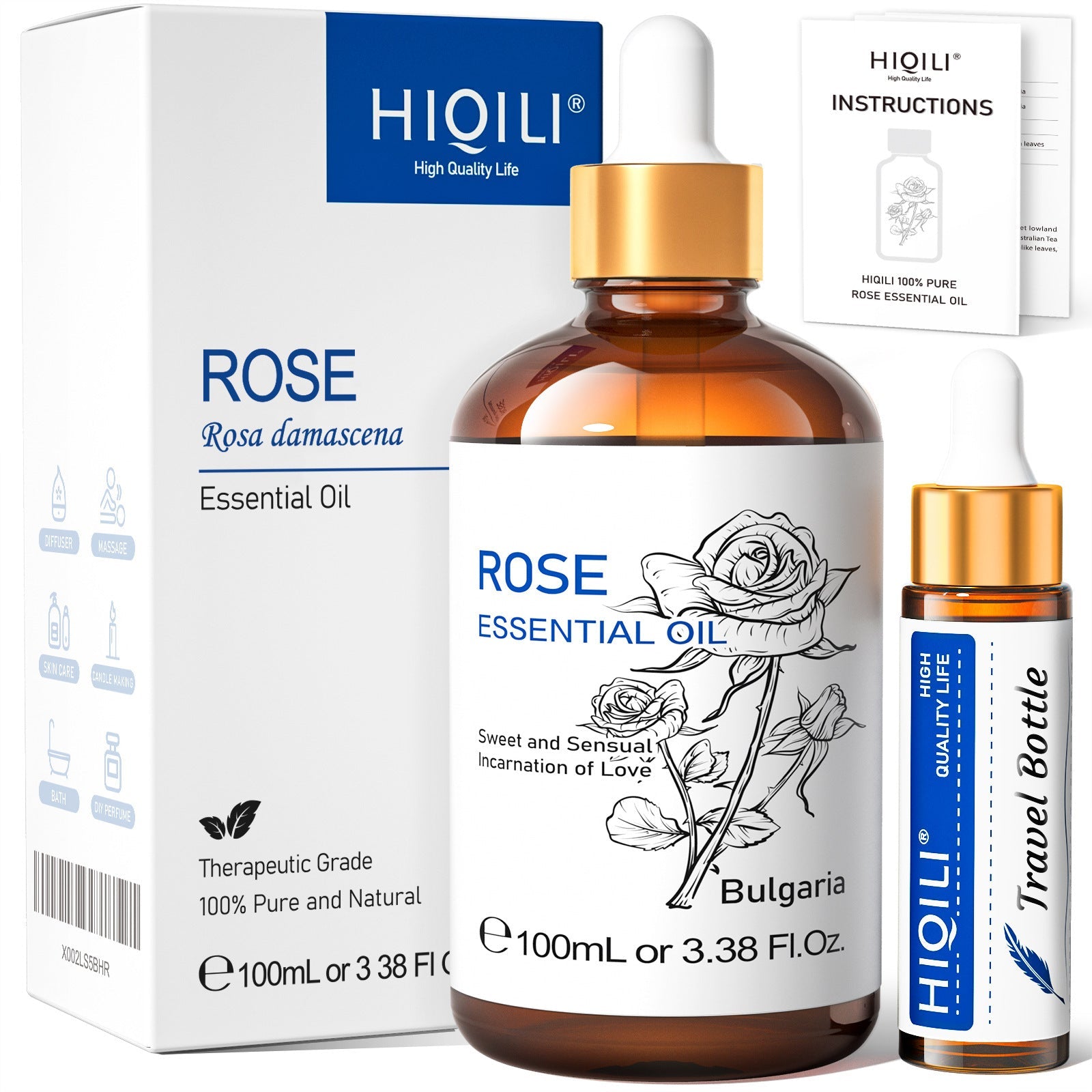 Beauty And Skin Care Single Essential Oil Plant Extract Rose Massage Oil Perfume Aromatherapy Pure Ember