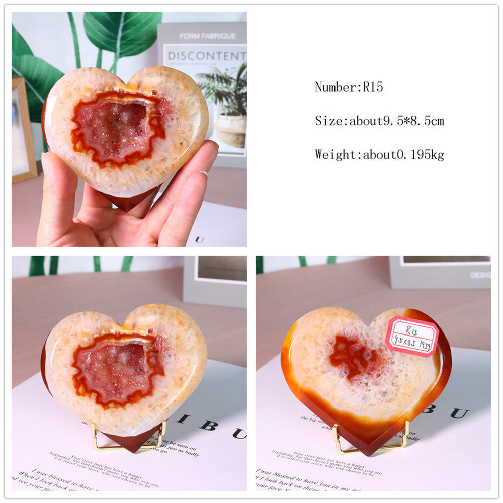 Natural Crystal Red Agate Ornaments Pure Ember