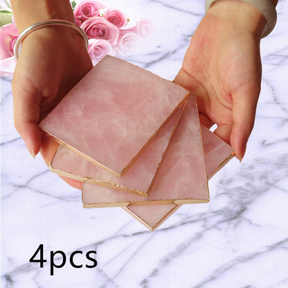 Natural hibiscus powder crystal coaster single or set of 4 Pure Ember