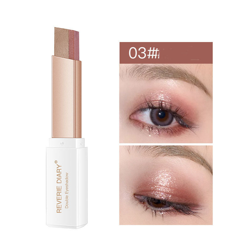 Lazy Eyeshadow Stick Gradient Shimmer Double Colour Pen Waterproof Pure Ember