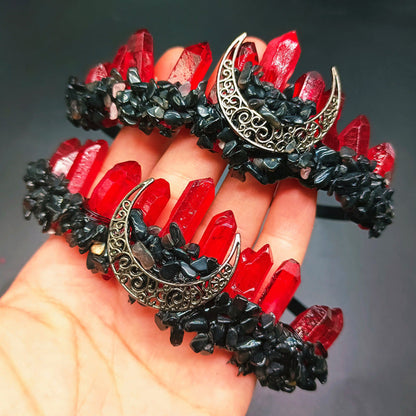 Natural Multicoloured Crystal Crown Pure Ember
