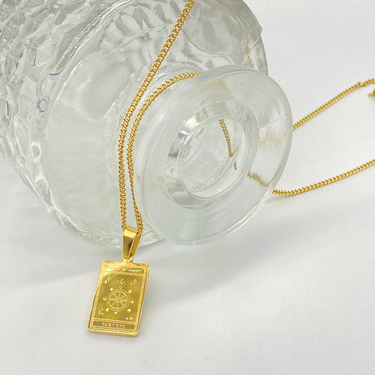 Tarot Pendant Necklace Stainless Steel Pure Ember fortune