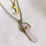 Moon Hexagonal Column Pendant Pure Ember