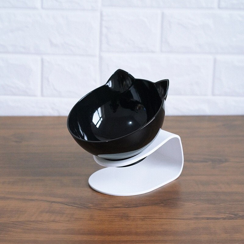 Cat Double Bowl Cat Food Bowl Protects Cervical Vertebra Pure Ember