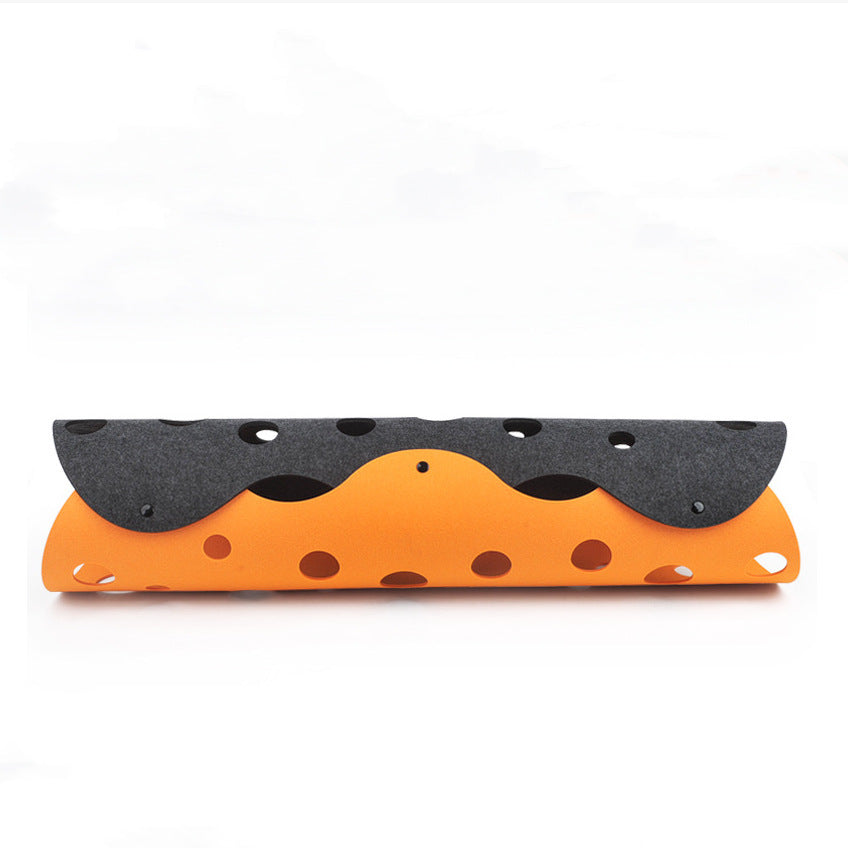 Cat Tunnel Cat Toy Felt Pom Splicing Deformable Kitten Nest Collapsible Tube House Tunnel Interactive Pet Toy Cat Accessories Pure Ember