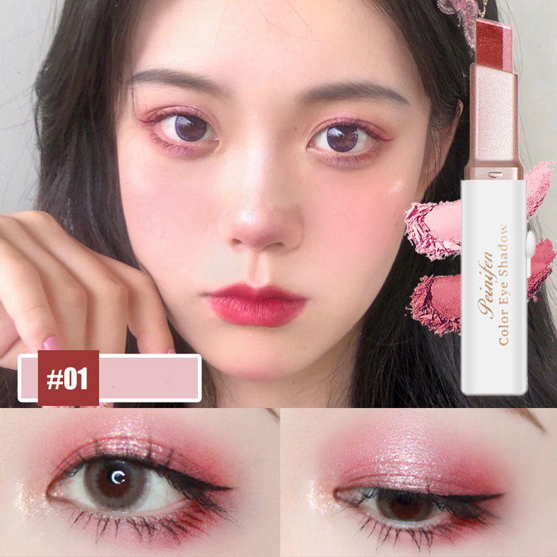 Lazy Eyeshadow Stick Gradient Shimmer Double Colour Pen Waterproof Pure Ember