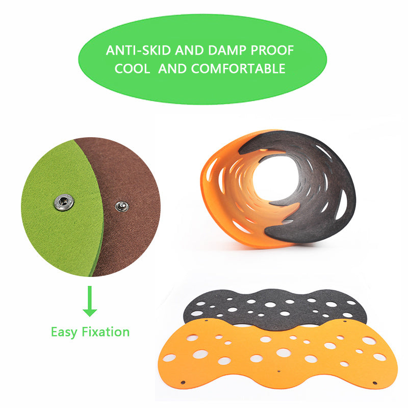 Cat Tunnel Cat Toy Felt Pom Splicing Deformable Kitten Nest Collapsible Tube House Tunnel Interactive Pet Toy Cat Accessories Pure Ember