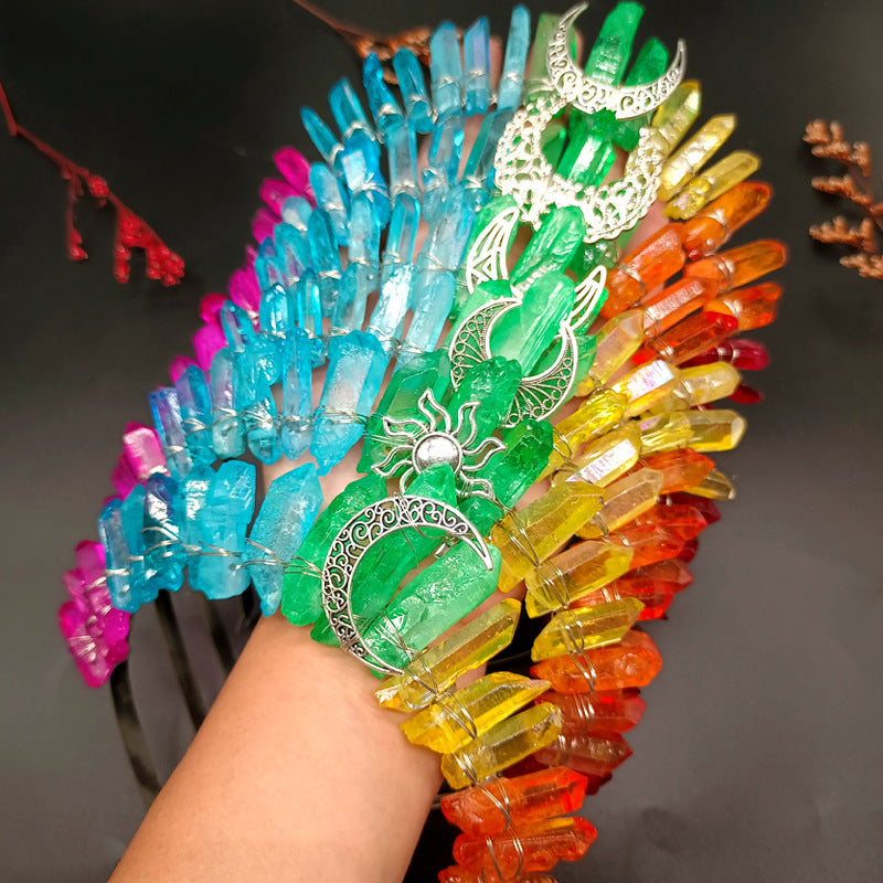 Natural Crystal Crown Hair Band Pure Ember