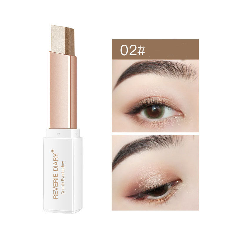 Lazy Eyeshadow Stick Gradient Shimmer Double Colour Pen Waterproof Pure Ember