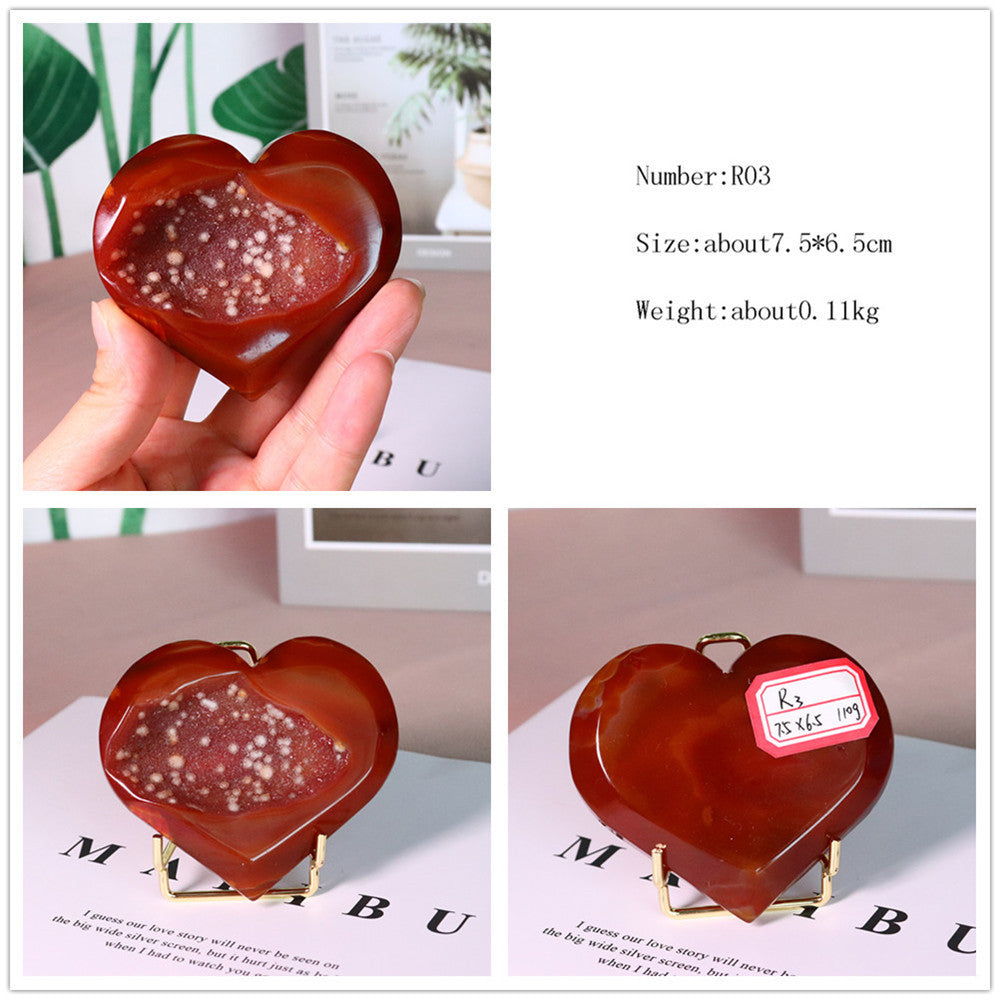 Natural Crystal Red Agate Ornaments Pure Ember