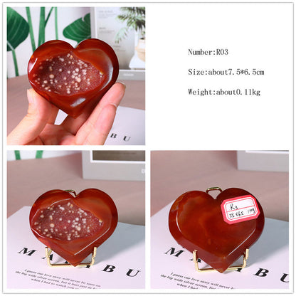 Natural Crystal Red Agate Ornaments Pure Ember