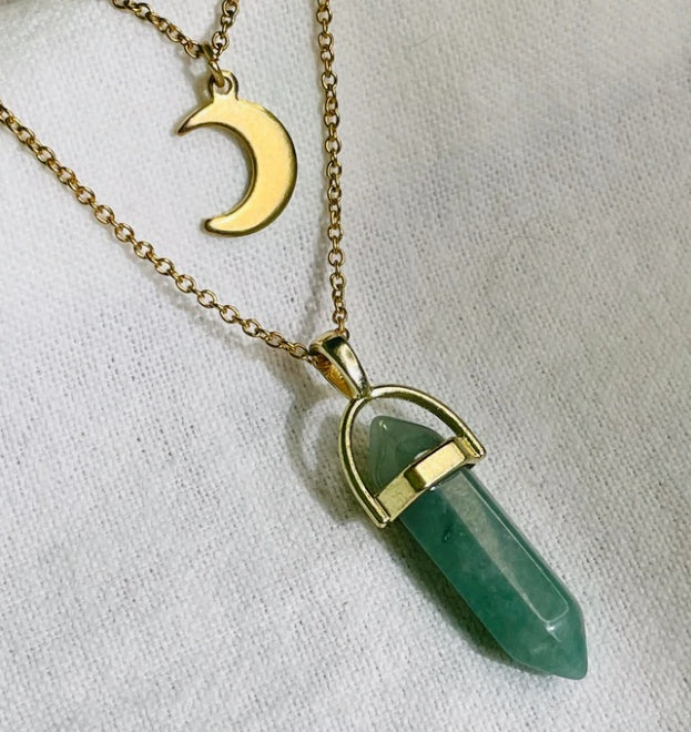 Moon Hexagonal Column Pendant Pure Ember