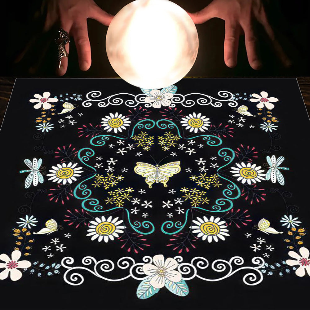 Tarot Tablecloth Cloth Cushion Tarot Moon Sun Lucky Tree Flannel Tablecloth Pure Ember