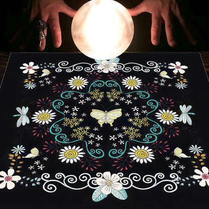 Tarot Tablecloth Cloth Cushion Tarot Moon Sun Lucky Tree Flannel Tablecloth Pure Ember