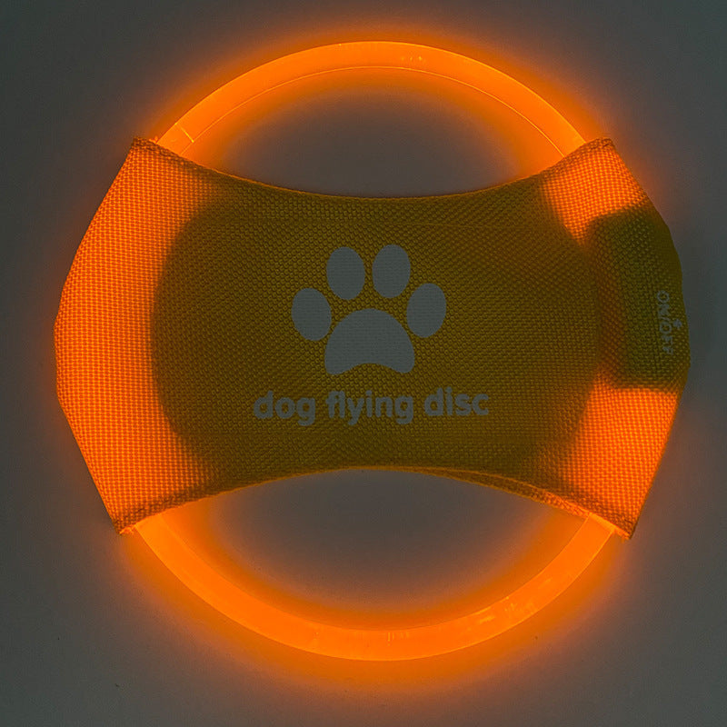 Dog Flying Discs Light Glowing LED LuminousTrainning Interactive Toys Game Flying Discs Dog Toy Pet Dog Accessories Pet Products Pure Ember