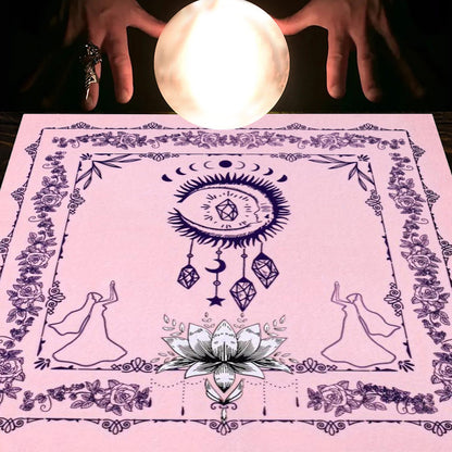 Tarot Tablecloth Cloth Cushion Tarot Moon Sun Lucky Tree Flannel Tablecloth Pure Ember