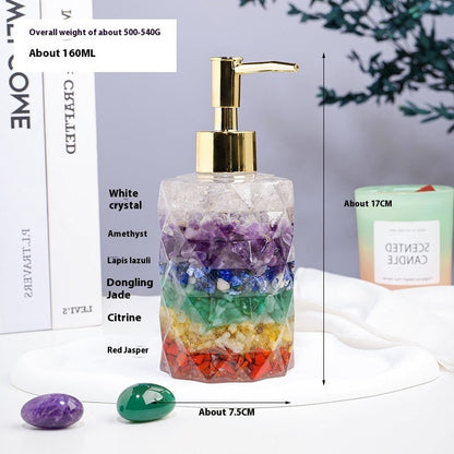 Natural Crystal Gravel Cosmetics Storage Bottle Pure Ember