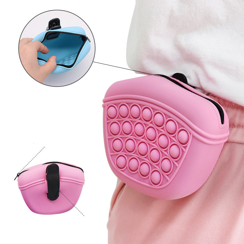 Bag Silicone Feed Dogs Treat Pouch Pet Training Bag Bundle Pocket Waist Pack Pet Portable Dog Training Waist Bag Treat Snack Bait Dogs Soft Washable Outdoor Feed Storage Pouch Food Reward Silica Bags Pure Ember