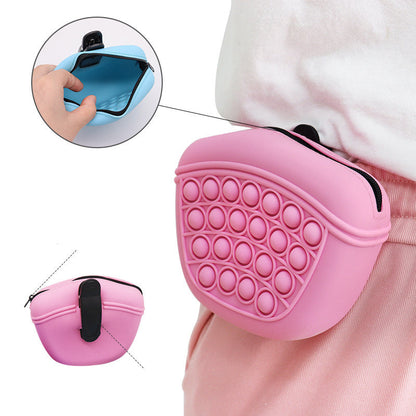 Bag Silicone Feed Dogs Treat Pouch Pet Training Bag Bundle Pocket Waist Pack Pet Portable Dog Training Waist Bag Treat Snack Bait Dogs Soft Washable Outdoor Feed Storage Pouch Food Reward Silica Bags Pure Ember