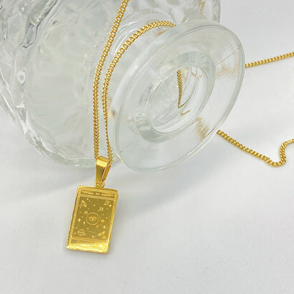 Tarot Pendant Necklace Stainless Steel Pure Ember