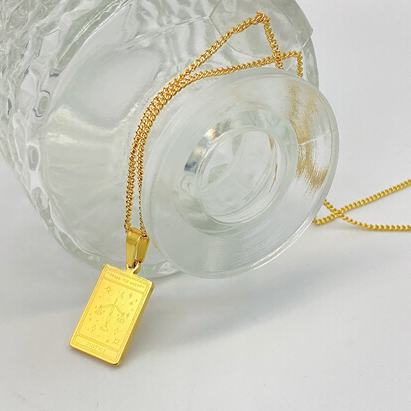 Tarot Pendant Necklace Stainless Steel Pure Ember