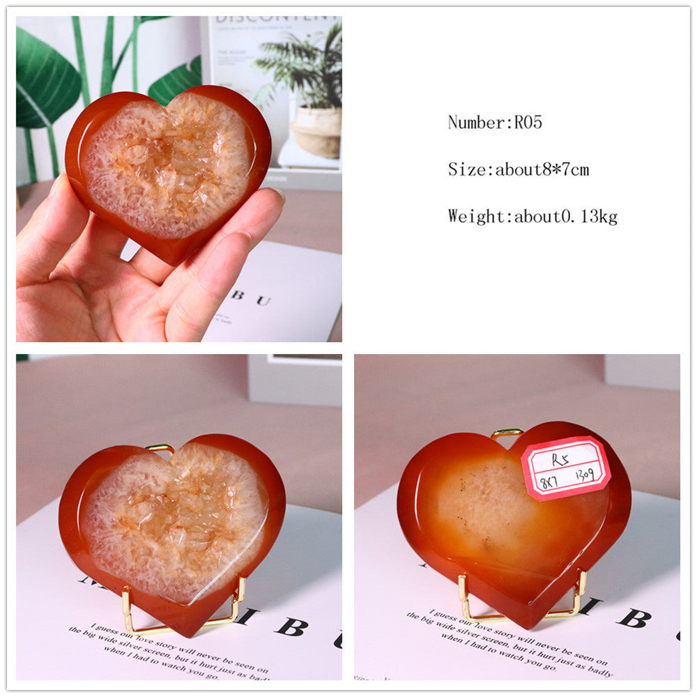 Natural Crystal Red Agate Ornaments Pure Ember