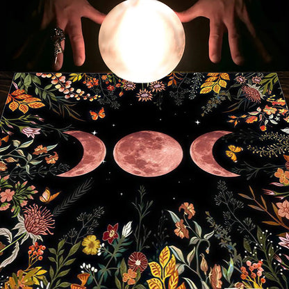 Tarot Tablecloth Cloth Cushion Tarot Moon Sun Lucky Tree Flannel Tablecloth Pure Ember