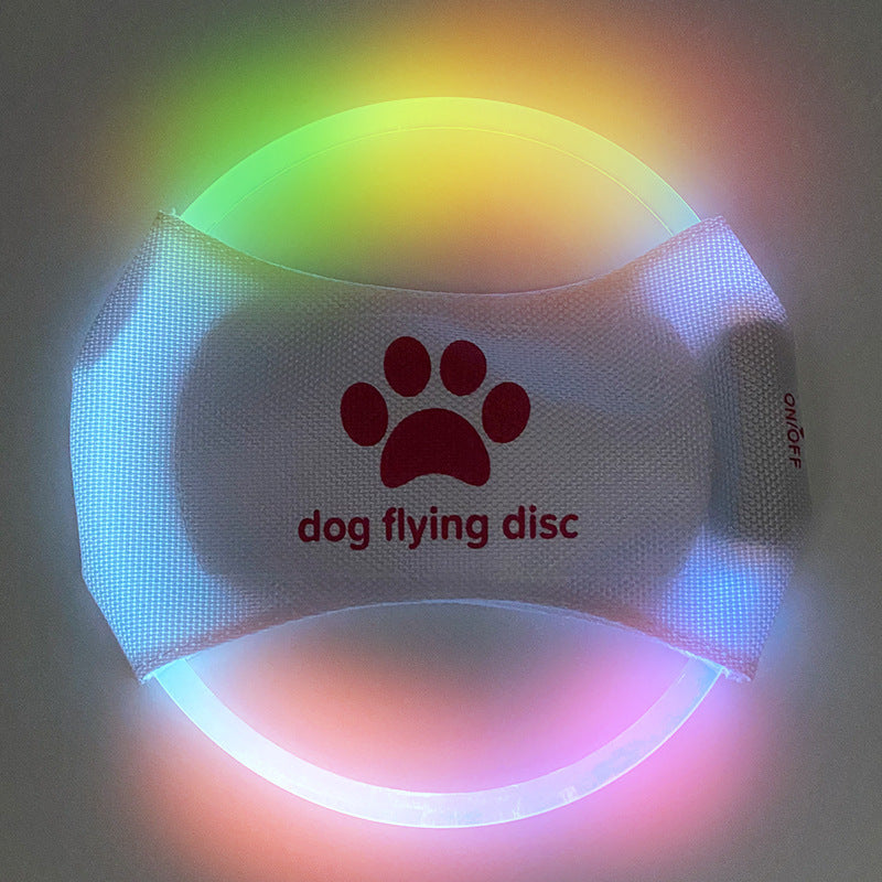 Dog Flying Discs Light Glowing LED LuminousTrainning Interactive Toys Game Flying Discs Dog Toy Pet Dog Accessories Pet Products Pure Ember