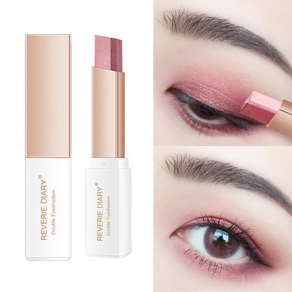 Lazy Eyeshadow Stick Gradient Shimmer Double Colour Pen Waterproof Pure Ember
