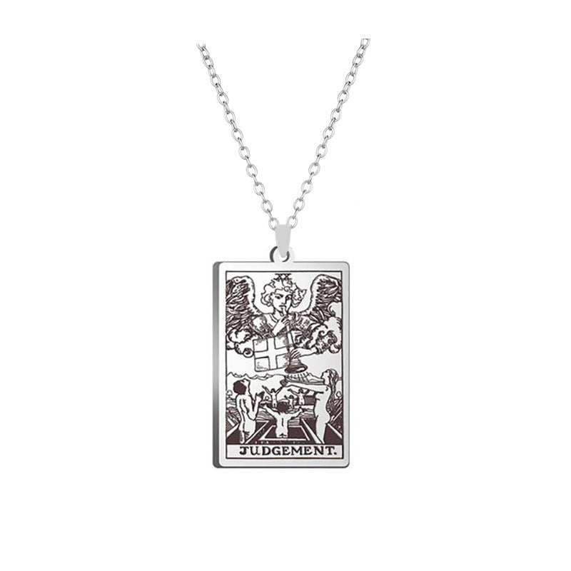 Alloy Electroplated Tarot Necklace Pure Ember judgment card