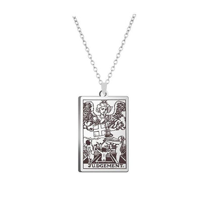 Alloy Electroplated Tarot Necklace Pure Ember judgment card