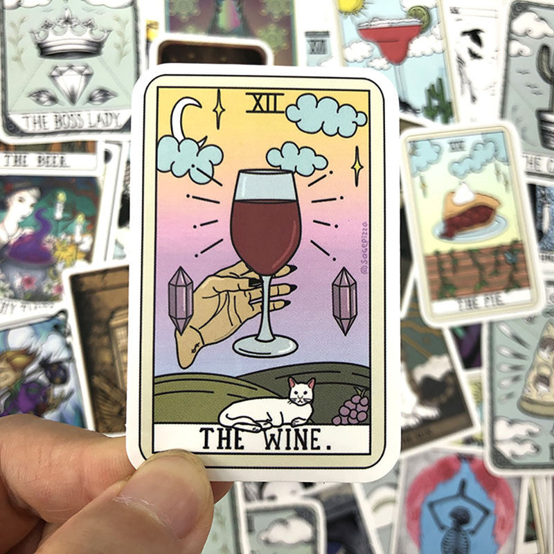 50 Tarot Divination Stickers Pure Ember