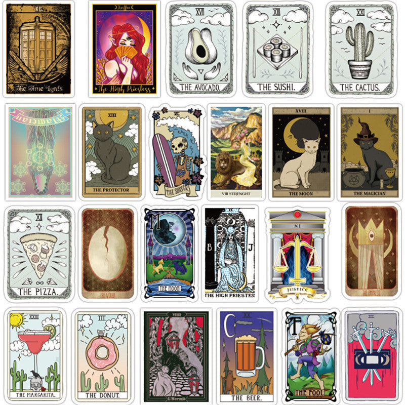 50 Tarot Divination Stickers Pure Ember