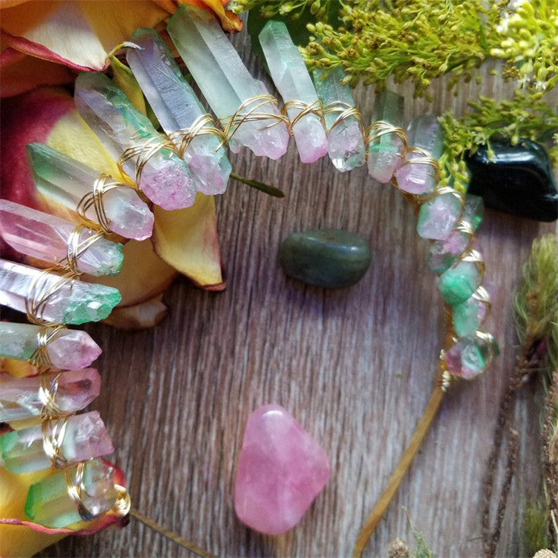 Natural Crystal Crown Headband Pure Ember