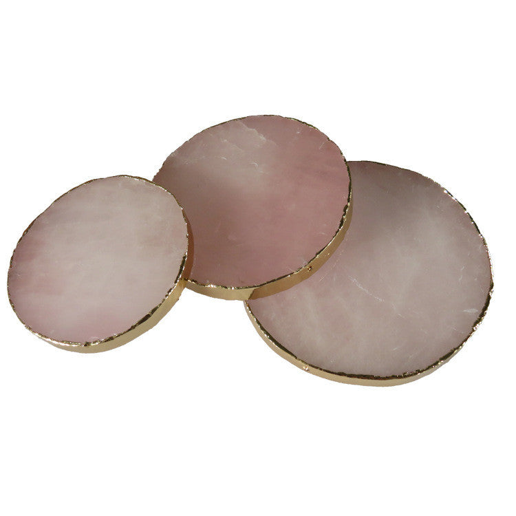 Natural hibiscus powder crystal coaster single or set of 4 Pure Ember