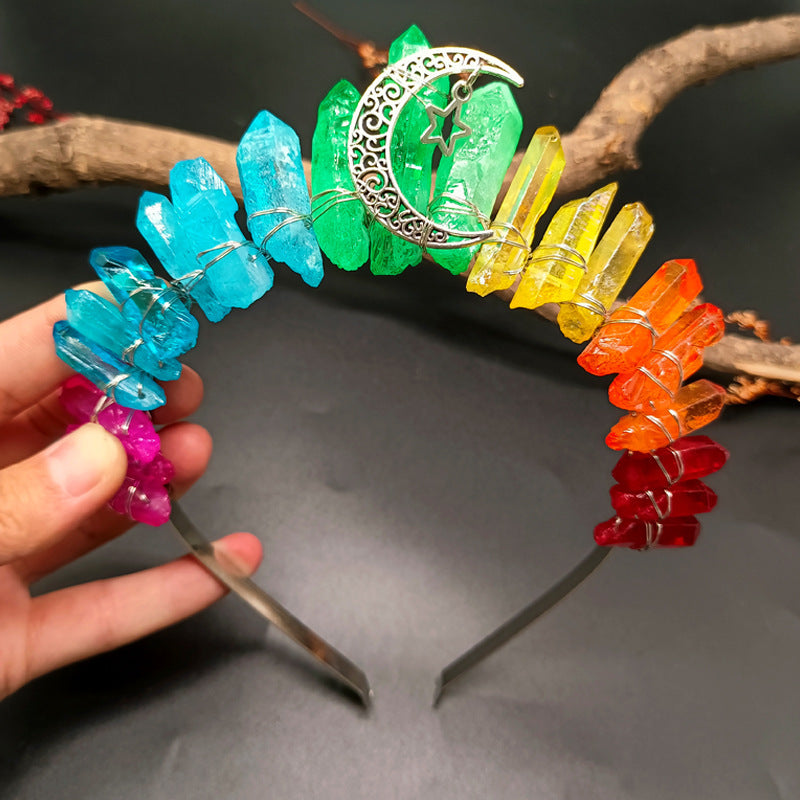 Natural Crystal Crown Hair Band Pure Ember