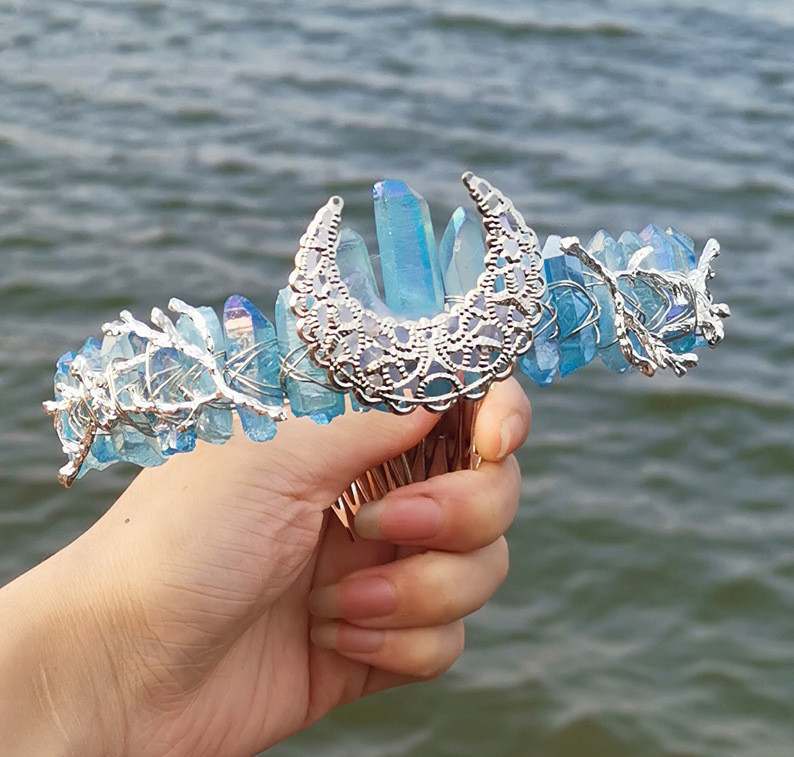 Natural Crystal Rainbow Crown Pure Ember