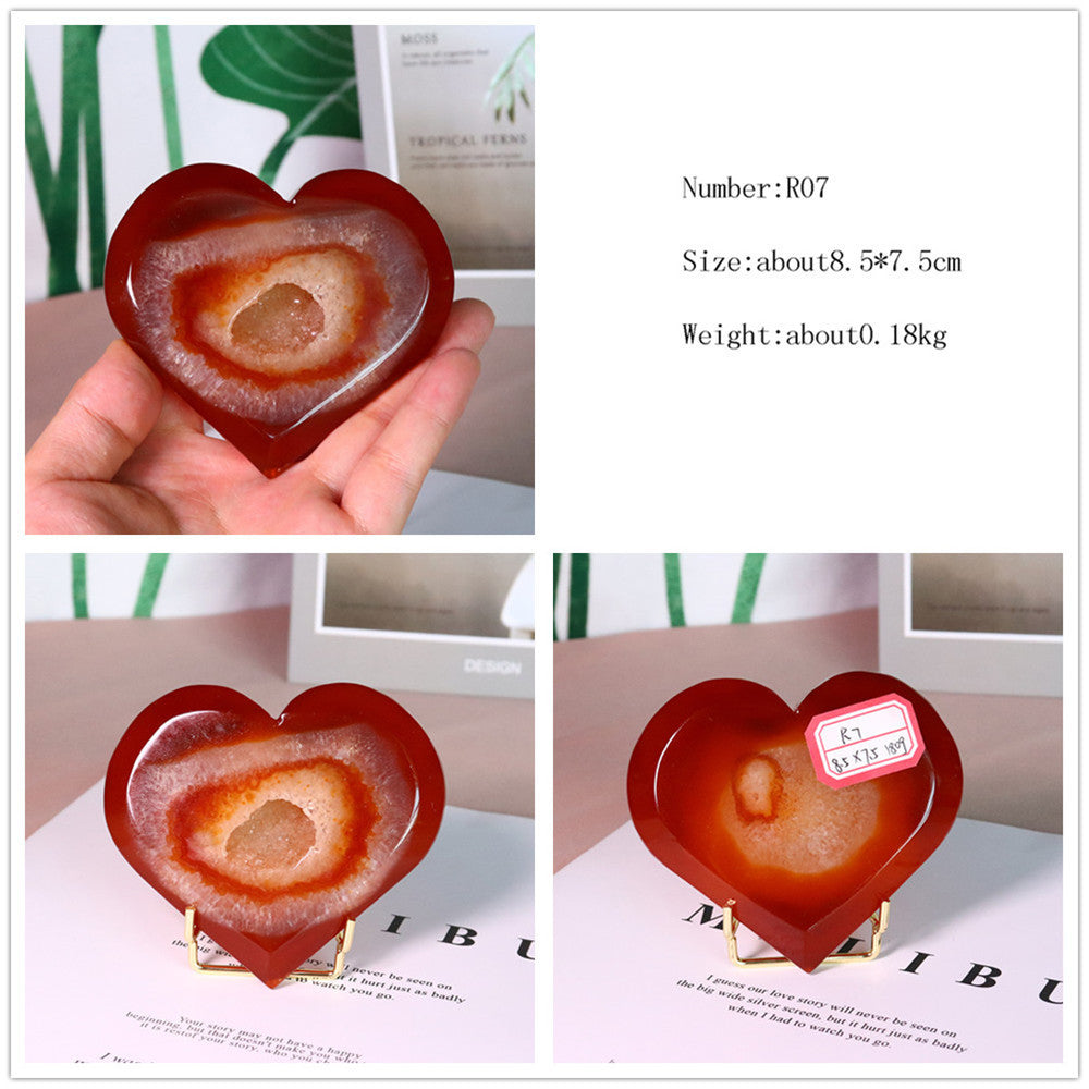 Natural Crystal Red Agate Ornaments Pure Ember