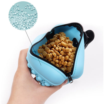 Bag Silicone Feed Dogs Treat Pouch Pet Training Bag Bundle Pocket Waist Pack Pet Portable Dog Training Waist Bag Treat Snack Bait Dogs Soft Washable Outdoor Feed Storage Pouch Food Reward Silica Bags Pure Ember