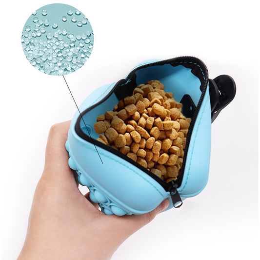 Bag Silicone Feed Dogs Treat Pouch Pet Training Bag Bundle Pocket Waist Pack Pet Portable Dog Training Waist Bag Treat Snack Bait Dogs Soft Washable Outdoor Feed Storage Pouch Food Reward Silica Bags Pure Ember