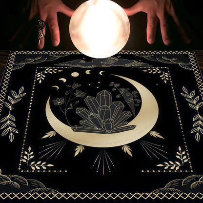 Tarot Tablecloth Cloth Cushion Tarot Moon Sun Lucky Tree Flannel Tablecloth Pure Ember
