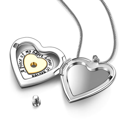 Cremation Jewelry for Ashes Heart Flower Pendant Urn Necklace