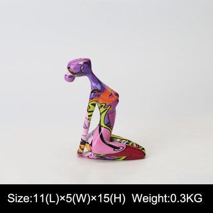 Graffiti Yoga Girl Figurine