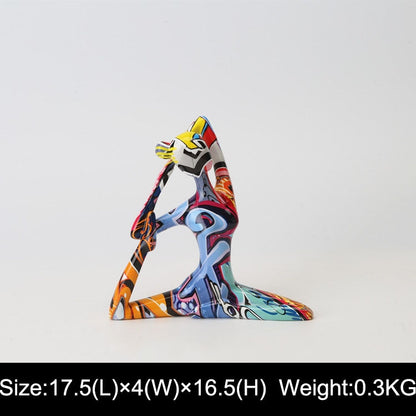 Graffiti Yoga Girl Figurine