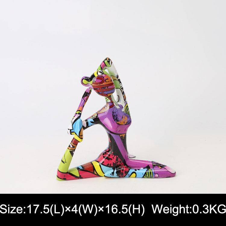 Graffiti Yoga Girl Figurine