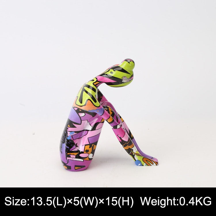 Graffiti Yoga Girl Figurine