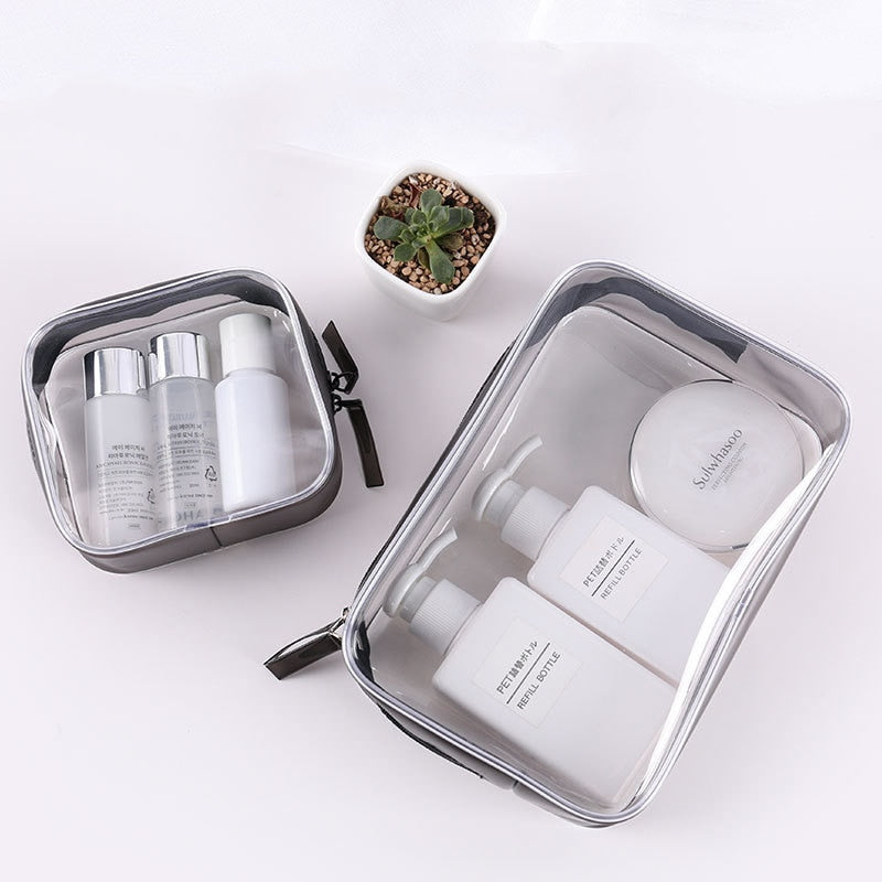 Transparent cosmetic bags